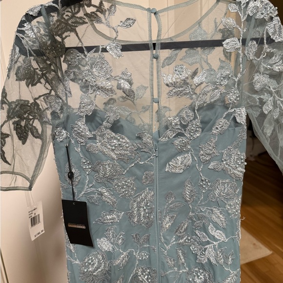 Rickie Freeman for Teri Jon Dusty Blue Formal Dress - Picture 7 of 10